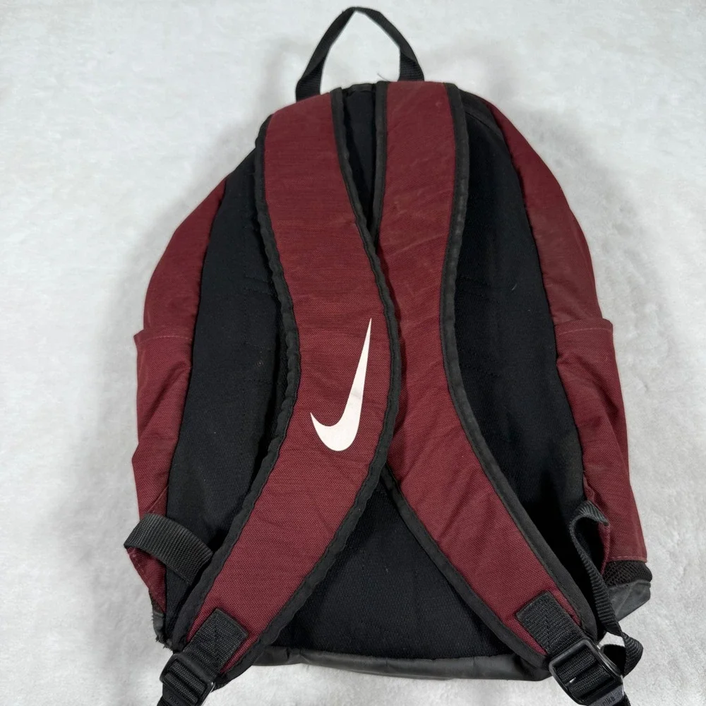 Nike Burgundy Red‎ Backpack Swoosh Logo School Gym Travel Bag Unisex Brasillia